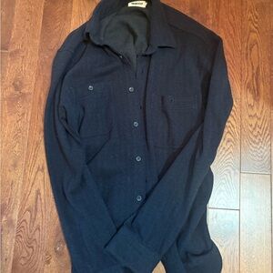Taylor Stitch -Coastline Knit Shirt in Dark Navy size 46